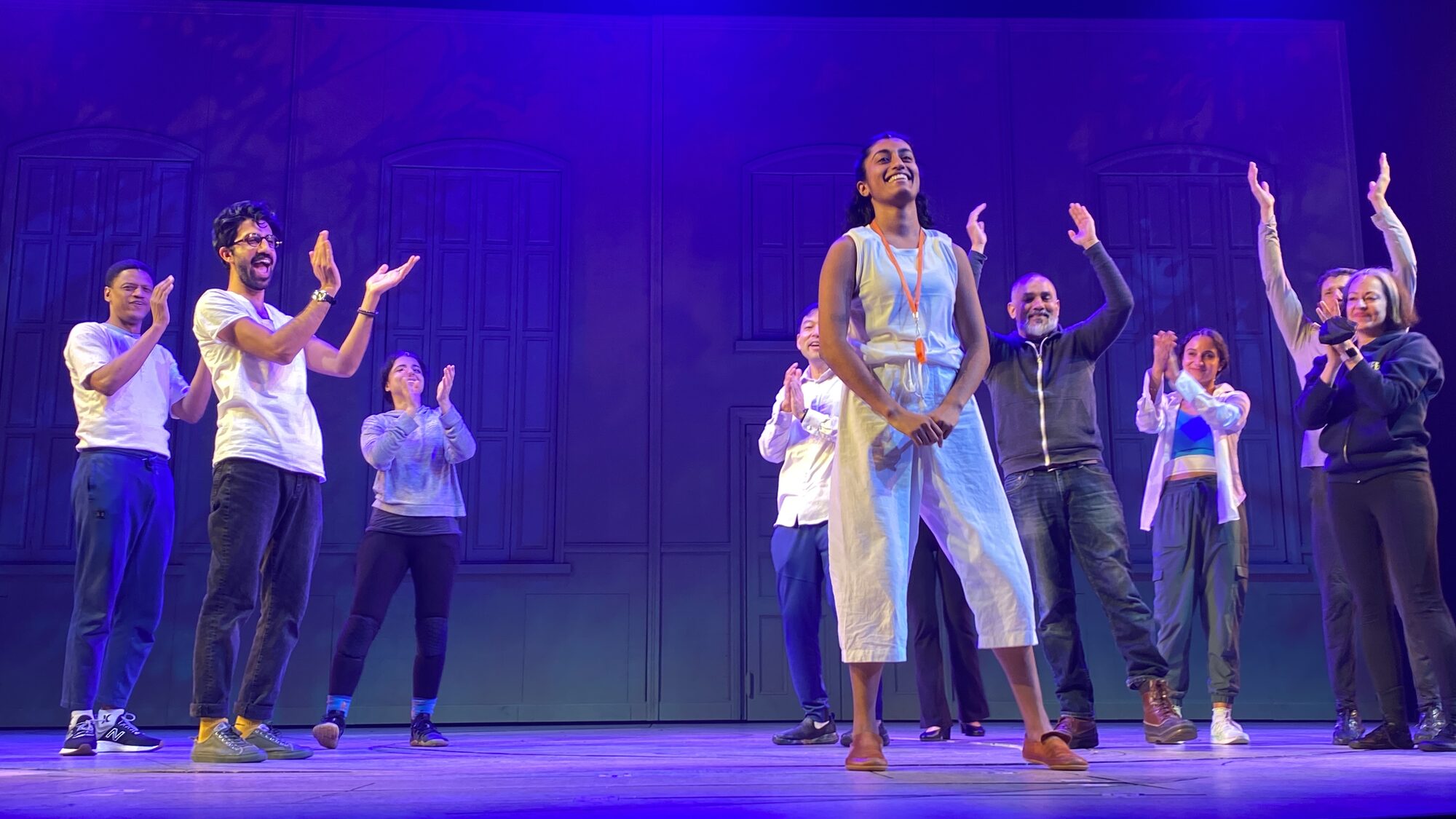 Curtain call with the Life of Pi cast